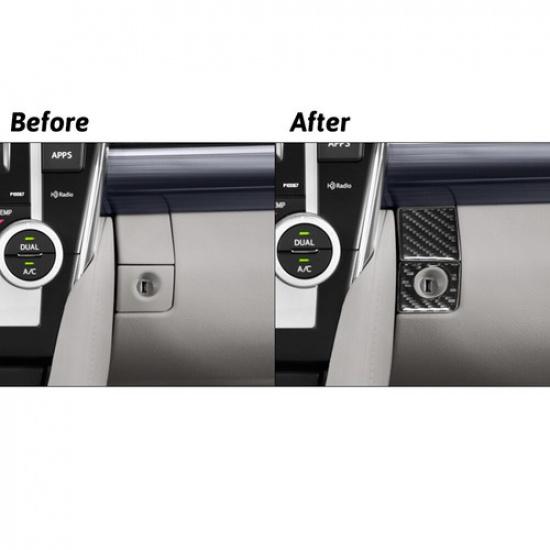 Carbon Fiber Interior Glove Box Handle Cover Trim For Toyota Camry 2012-14