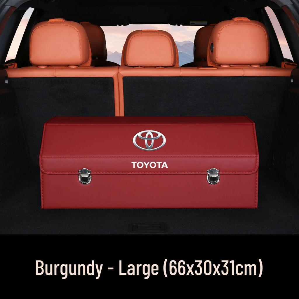 Fits in the trunks of Toyota Land Cruiser, Highlander, and Corolla.