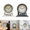 Round Desk Clock Mantel Clocks Non Ticking Love Decorative Watches Table Clocks for Office Living Room Bedroom Farmhouse Decors