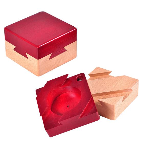 Mini Wooden Brain Teaser Puzzle Secret Gift Box Intelligence Game Adult Kids Toy