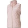 Sports Lifestyle Series Solid Color Printed Logo Zipper Stand Collar Warm Vest Women Vest Pink 587649-36