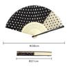 Kyosuke Silk Folding Fan with Case, Yumeji Takehisa Polka Dot Black, Approx. 21cm, Men's/Women's, Do