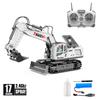 1/18 Rc Alloy Spray Excavator Truck 17Ch Engineering Vehicle Sound Lights 680 Degree Rotation Car Kids Toys Boy Birthday Gifts