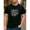 Європейські розміри Принт «Люблю тебе назавжди», універсальна футболка для повсякденного носіння протягом чотирьох сезонів