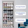 2pcs 35 Pocket Wall-mounted Sundries Shoe Organiser Closet Storage Shoe Rack Mesh Pocket Clear Hanging Over Shoe Organizers