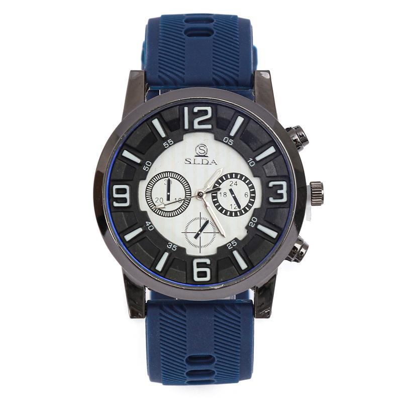 Hochwertige Lässige Herrenuhr, Personalisierte Trend-Quarzuhr, Vielseitige Mode-Herrenuhr mit Silikonarmband