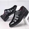 Sandals pu shoes new hollow breathable casual shoes comfortable soft-soled business shoes
