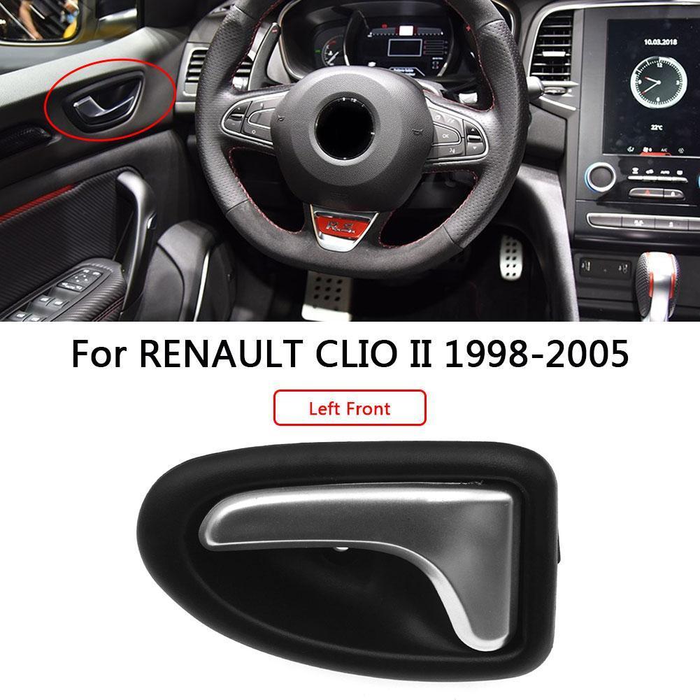2Pcs Car Interior Door Handle Chrome Plated Left Right Inner Door Handle for Renault Clio II Megane I Scenic I Auto Accessories