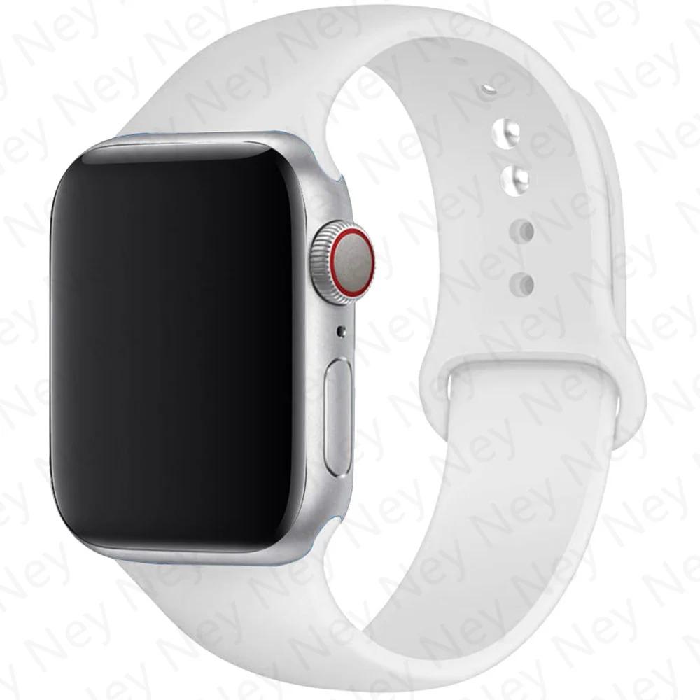 Silikonový řemínek pro Apple Watch 44mm 40mm 49mm 45mm 41mm 38mm 42mm Correa Belt Bracelet pro Apple Watch Series 9 8 7 6 5 3 SE Ultra 2