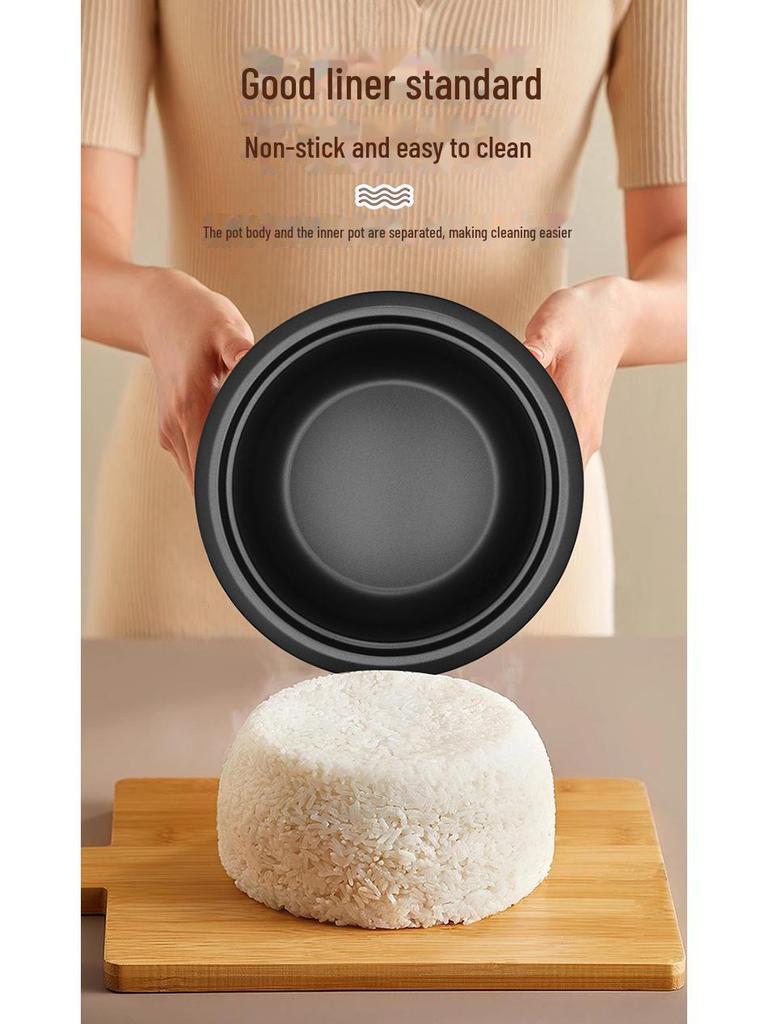 Compact Electric Rice Cooker, 5L Non-Stick, Serves 1-4, Classic Design for Small Households