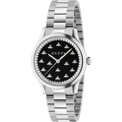 Orologio da donna con quadrante nero G-Timeless YA1265034
