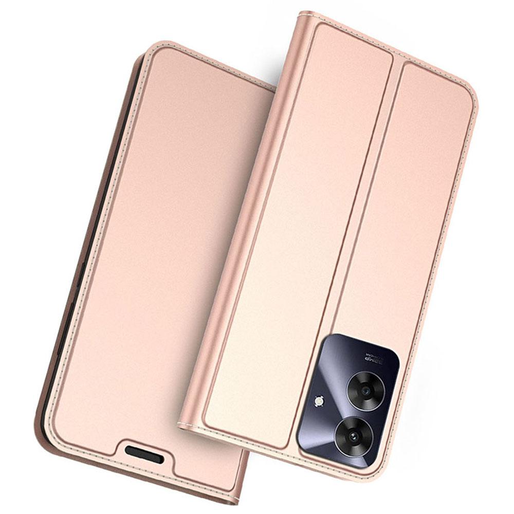 For Realme Note 60 Case PU Leather Phone Cover with Card Holder Stand Magnetic Closure