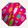 1pc Fishes Patterns Automatic Open/close Folding Compact Umbrella, 8-Rib Sturdy Canopy, Lightweight Portable, Everyday Use, Gift,045