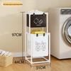 Brazilian Double-Layer Laundry Organizer: Multi-Functional Clothes Sorting Basket and Shelf.