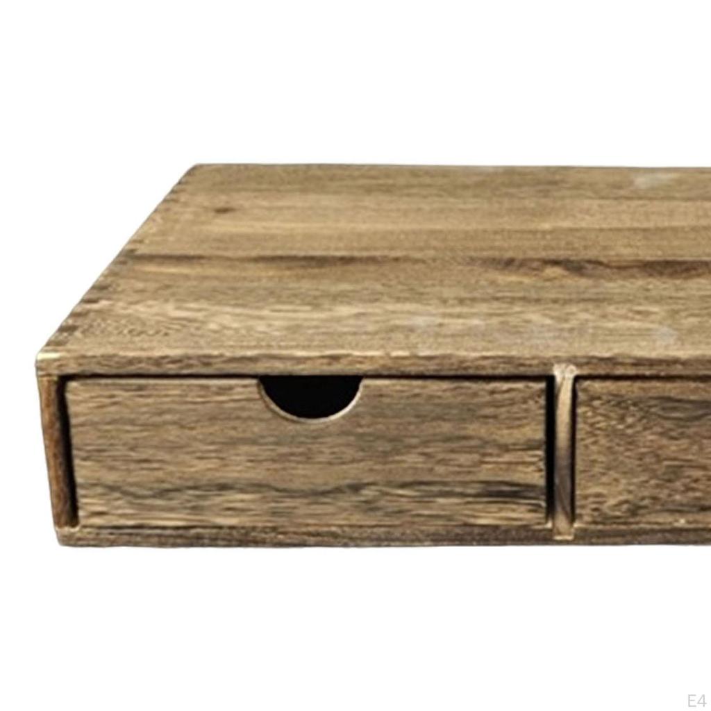 Coffee Pod Holder Countertop Storage Maker Machine Stand Vintage Wooden Organizer for Office