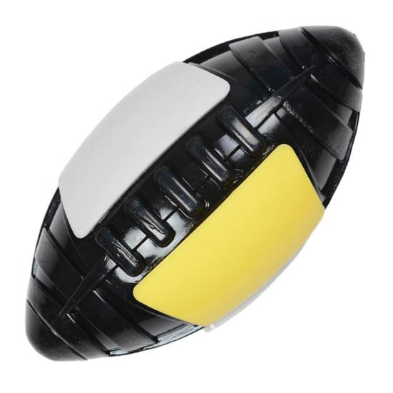 Rugby Ball Dog Toy Squeaky Textured Ball Chew Toy Bite Resistant Fetch Toy for Dogs Teeth Cleaning Outdoor Training