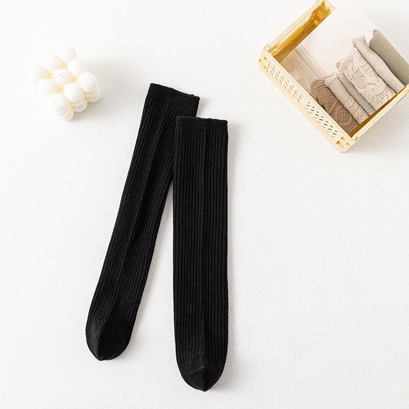 Kinder Kniestrümpfe im koreanischen Stil, einfarbig, Frottee - Mittel & Groß Mädchen Geruchsresistent, Atmungsaktiv