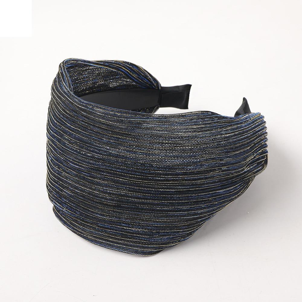 

Wide Lace Hairband Sweet Hairpin Fashion Headband Navy Blue