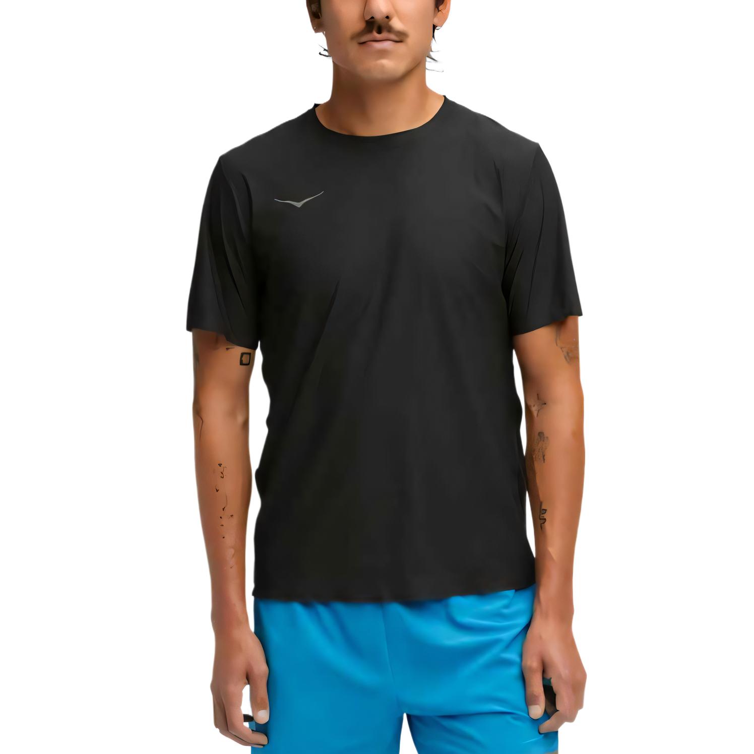 

HOKA One One Однотонная Удобная Универсальная Стильная Футболка с Коротким Рукавом Мужские топы 1175771-BLK L