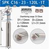 45° CNC Insertable Inner/Outer Chamfer Tool with Up/Down Back-Reaming Holder