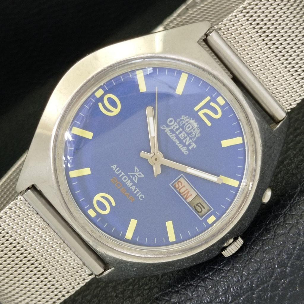

ВИНТАЖНЫЕ МУЖСКИЕ ЧАСЫ ORIENT AUTOMATIC 46941 ЯПОНИЯ С СИНИМ ЦИФЕРБЛАТОМ a500707-5 R154-a500707