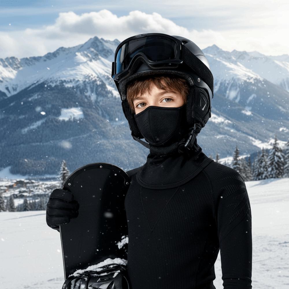 Breathable Winter  Face Mask Thickened Fleece Warm Hood  Outdoor Cycling