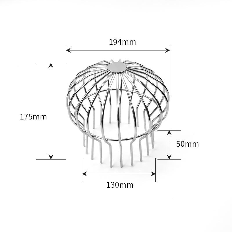 304 Stainless Steel Anti-Clog Roof Drain Insert - Thickened Round Design for Garden & Outdoor Rainwater Management