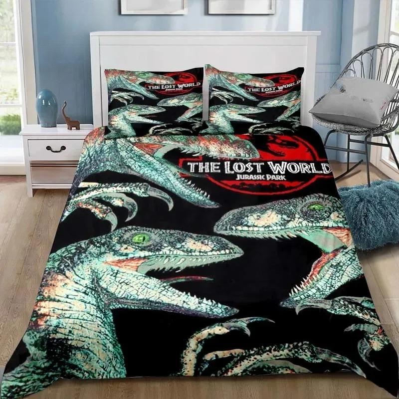 Dinosaur Jurassic Park 3D Print Bedding Set Single Twin Full Queen King Size Bed Set Adult Kid Bedroom Bedding Gift