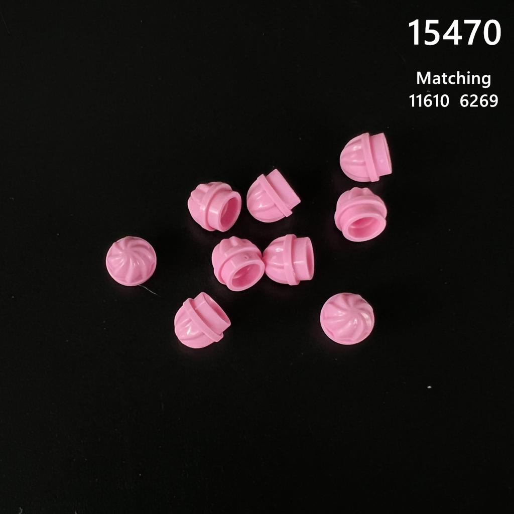 Rainbow Pig MOC Parts 15470 Plate Round 1 X 1 Swirled Top Compatible Bricks DIY Assmble Building Blocks Particle Kid Puzzle Toy