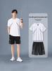 Men's Quick-Dry Ice Silk Sportswear Set: Short-Sleeved Running Top & Basketball Shorts.