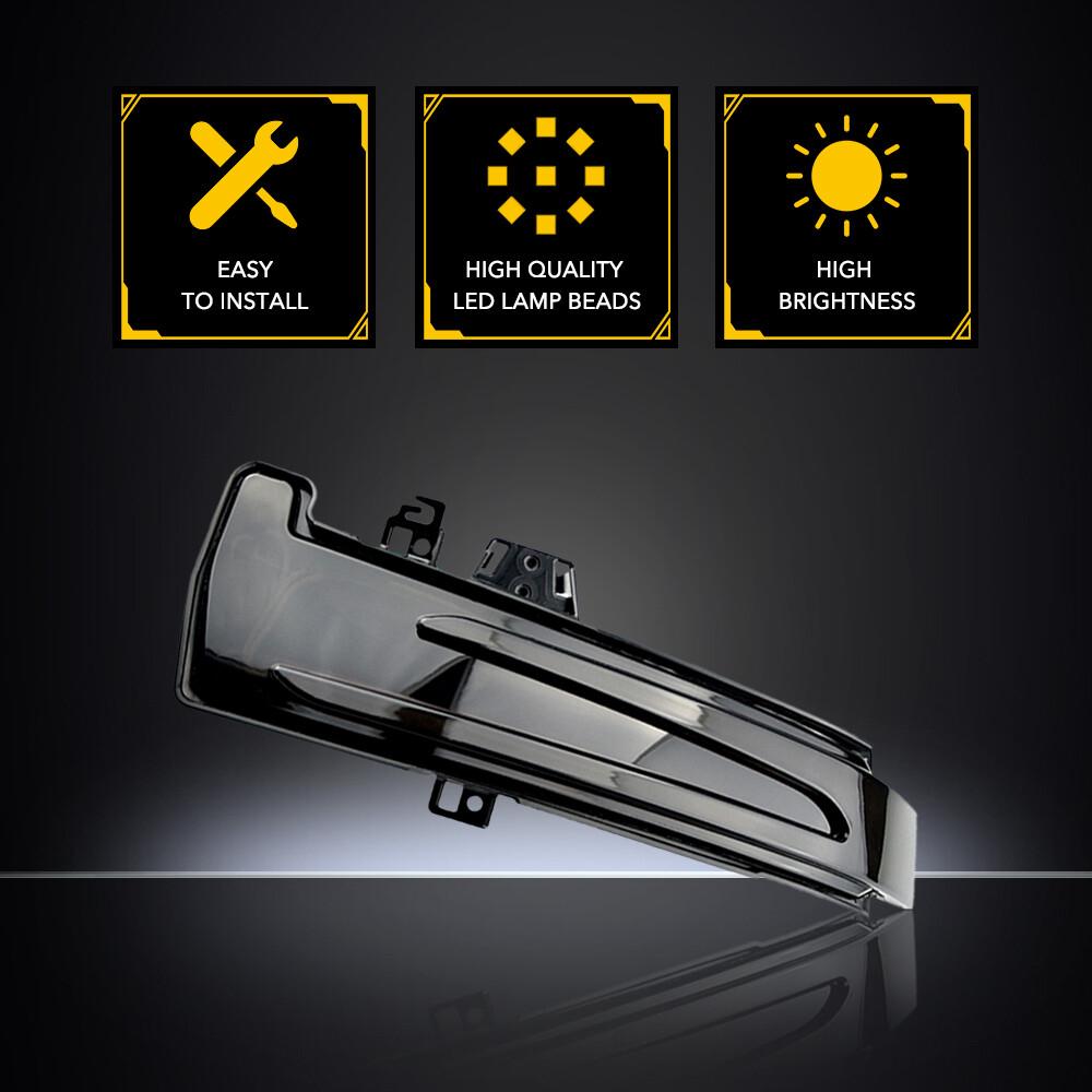 2x Sequential LED Side Mirror Turn Signal Light For Benz A2129067401 A2129067501