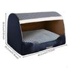 Dog House Bed, Insulated, Removable Cover, Indoor Snug Kennel for Moderate To Large Dogs Navy Blue