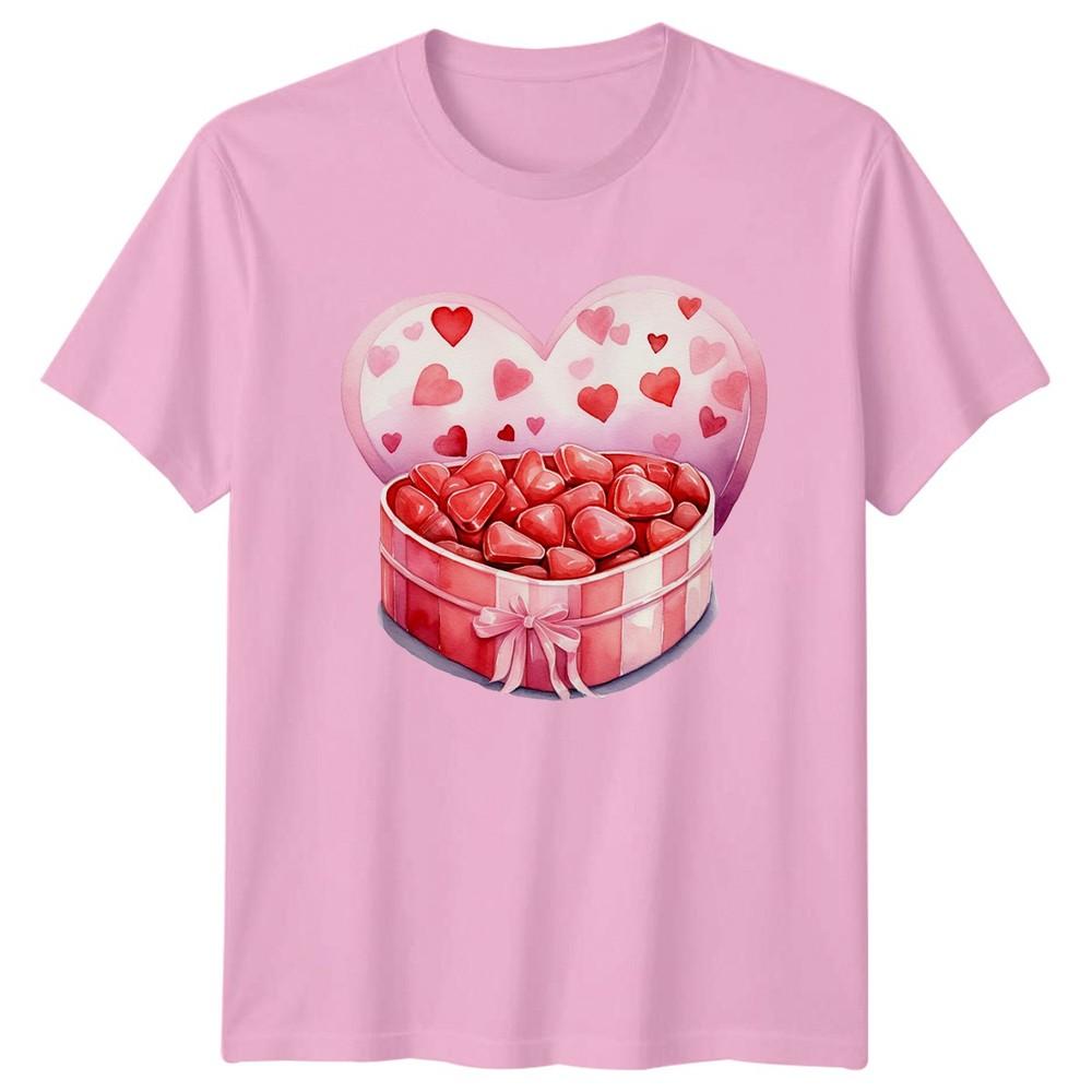 Valentines Day Hearts Chocolates Unisexs TShirt Unisexs Tee Graphic Top