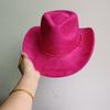 Cowboy Hat Suede Solid Color Men and Women Wide Brim Jazz Hat Outdoor Sun Hat Suitable for All Kinds of Parties Knigh