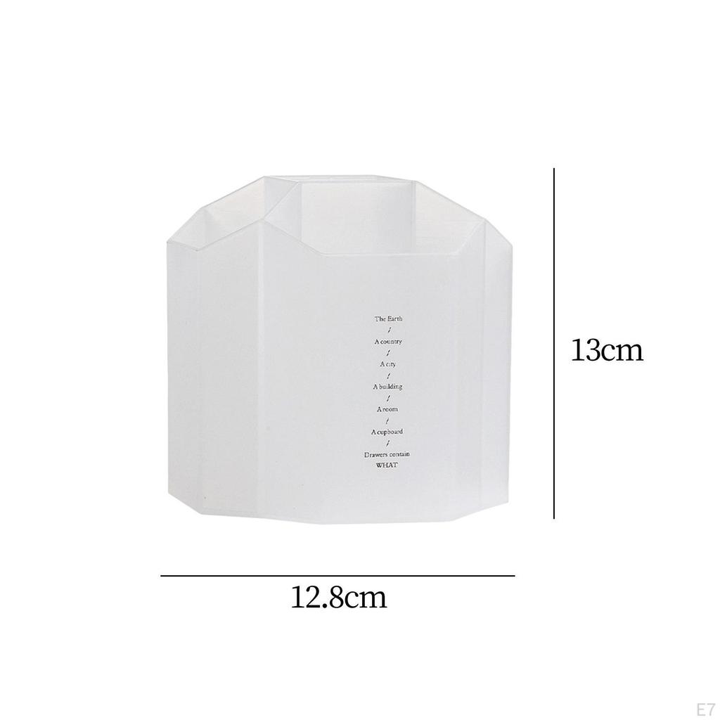 Creative Pen Holder Large Capacity Thick Plastic Durable Makeup Barrel for School Desktop