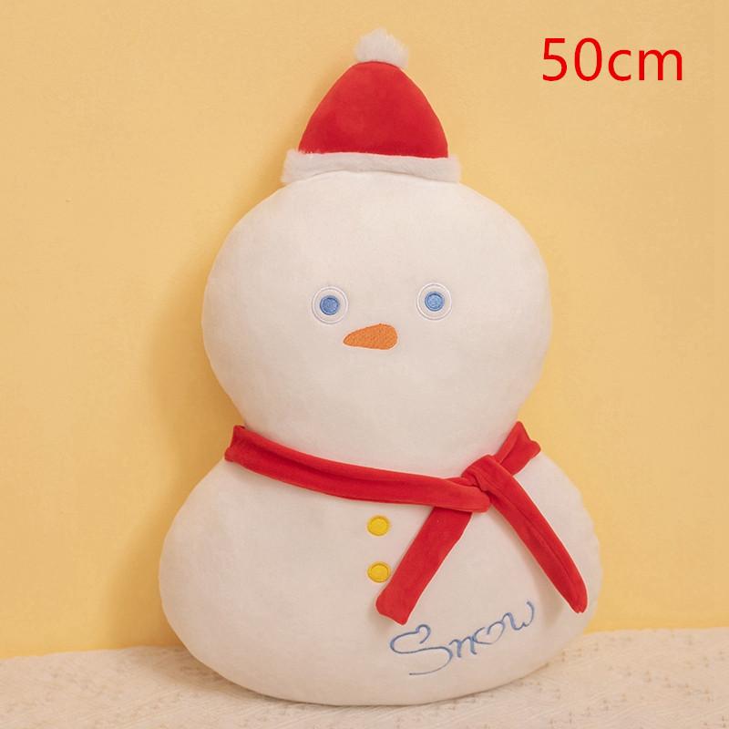 1pc Christmas Decor Stuffed Plush Toys Lovely Snowman Cat Christmas Tree Plushie Pillow Kids Nice Gifts