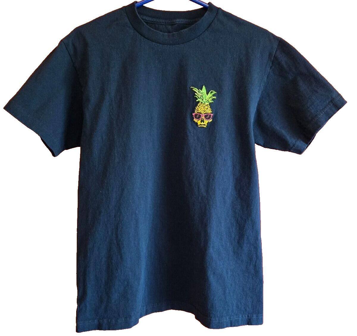 Retrofit Brand Mfg. Navy Short Sleeve M T-Shirt Pineapple Skull Pink Sunglasses S разноцветный