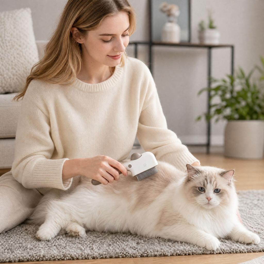 Grooming Comb - Detangling, Deshedding & Massage Brush for Cats