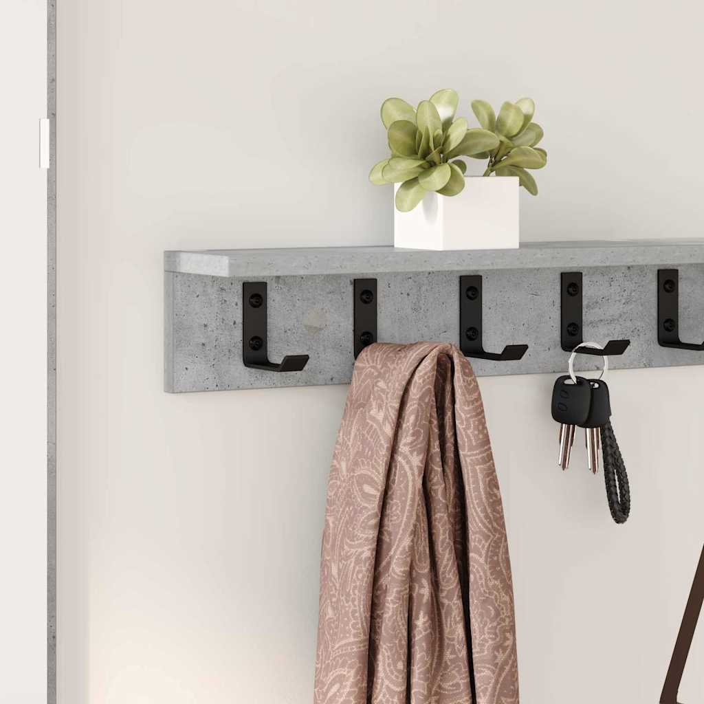 Wall Mounted Nightstand Concrete Grey 100 x 10.5 x 10.5 cm