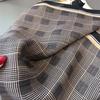 Plaid Print Headscarf Bandana Cotton Feel Neckerchief Square Scarf Women Decorate Hijab Skinny Office Wrap Shawl Soft Head Scarf