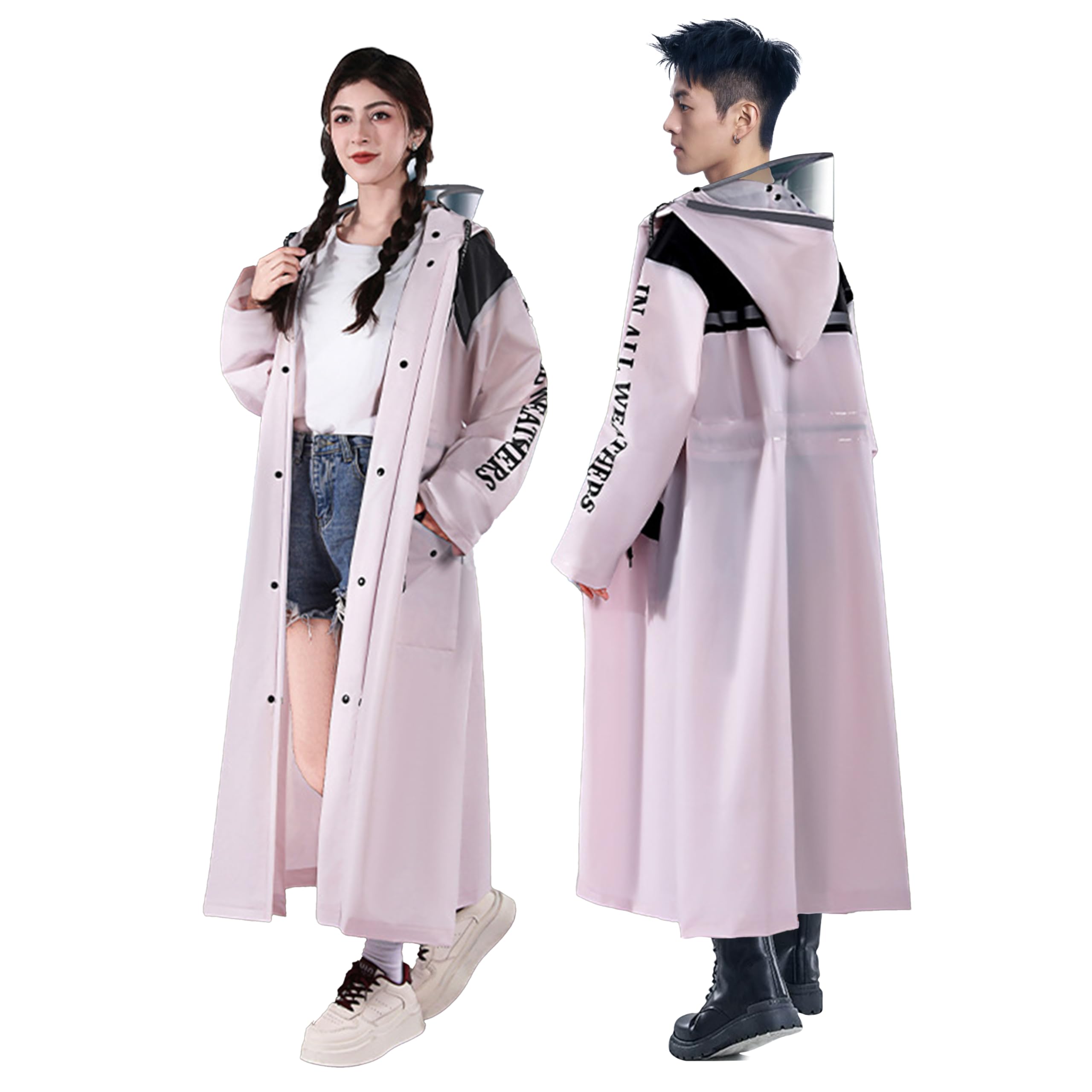 

Haikawi Дождевик для рюкзака Светоотражающее пончо Ветрозащитное Включает сумку для хранения Размер Велоспорт, Сверхлегкий и быстросохнущий, Совместимый, Лента, розовый