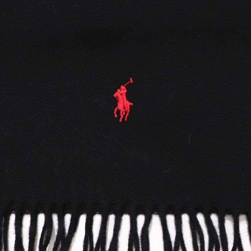 Polo Ralph Lauren PC0476 Pony for Men and Women Muffler, Print, Simple, Classic, Unisex, (001(BLACK)) [Used]