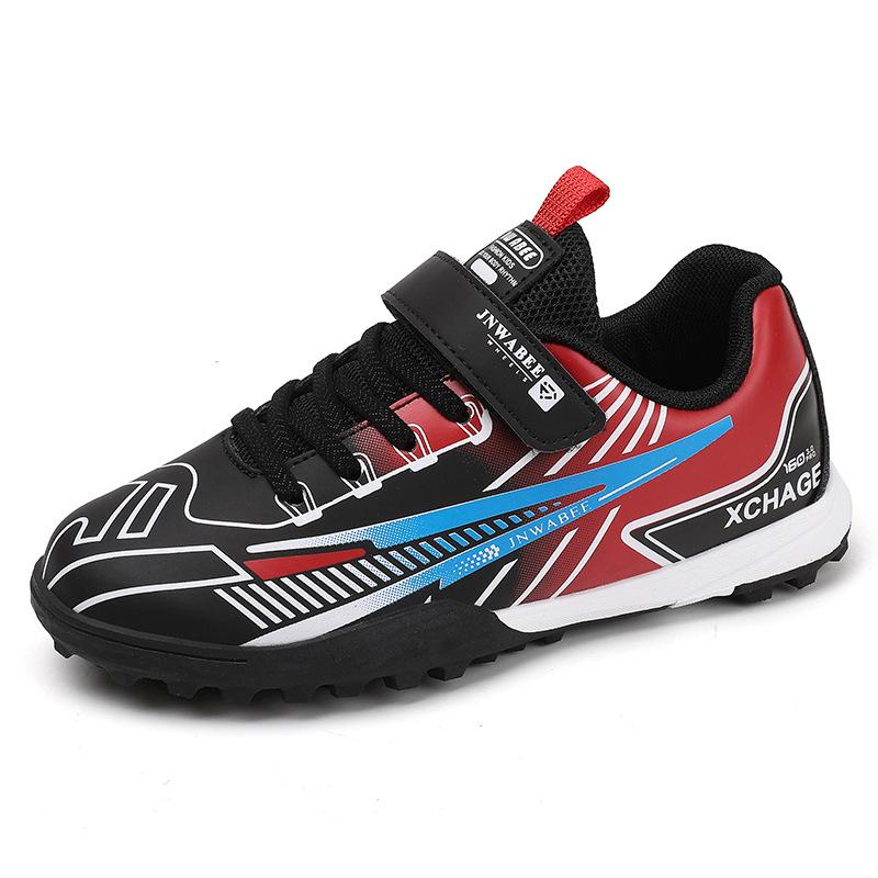 New Children's Velcro Football Training Shoes - No-Tie AGTF Sports Shoes for Students