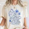 Blue Watercolor Wildflower Shirt, Botanical Floral T-Shirt, Cottagecore Aesthetic Clothes, Nature Lover Gift, Vintage Meadow Tee, Summer Top