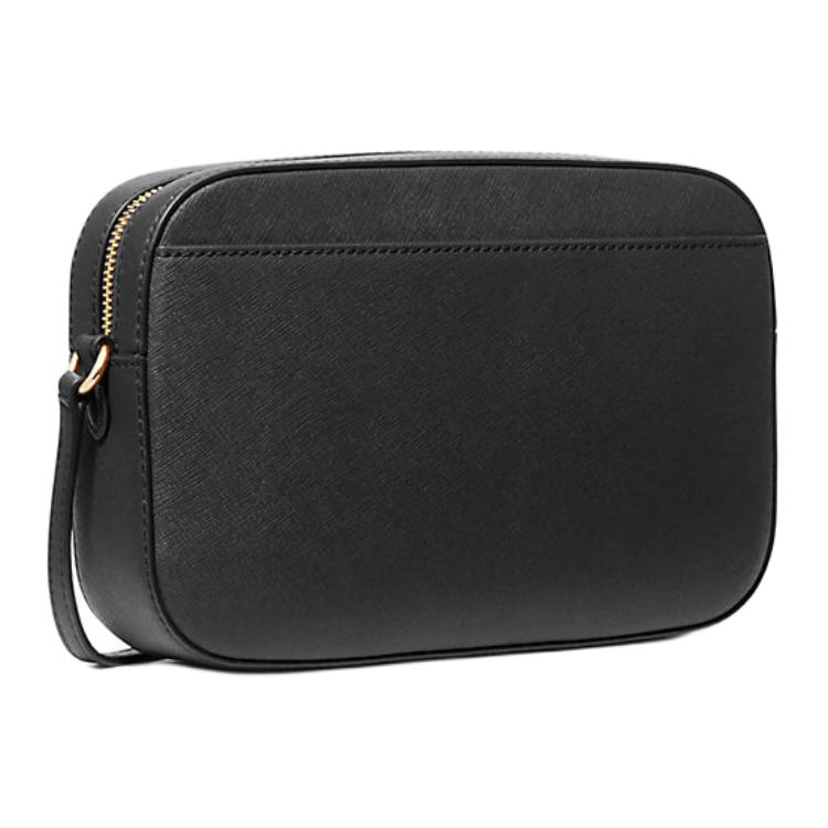 Michael Kors MK Jet Set Chain Zip Solid Logo Commuter Leather Camera Bag Women Shoulder Bag Black 35S1GTTC7L-BLACK