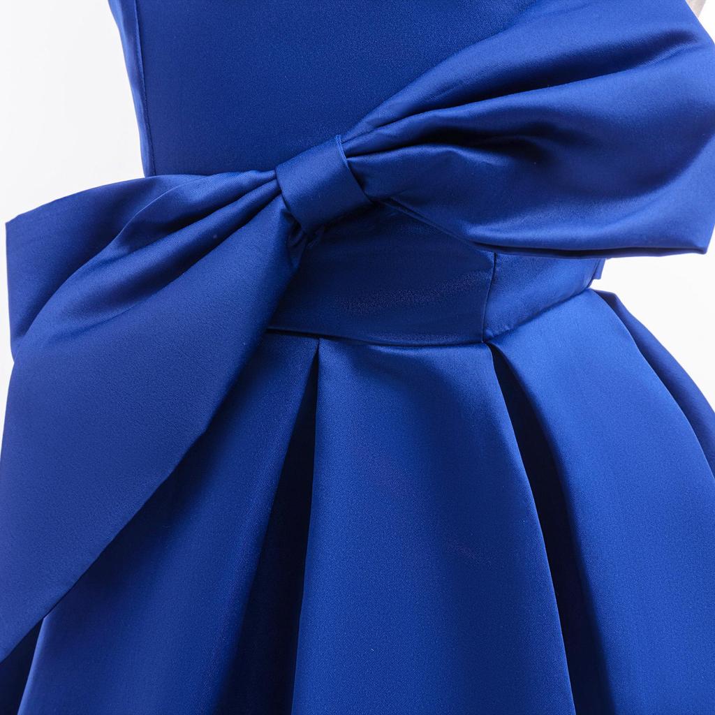 Robe de Soirée Princesse à Nœud pour Filles - Vêtements d'Enfants à la Mode de Couleur Unie