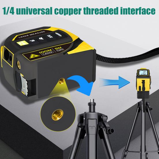 Digital Tape Measure High Accuracy 40/60/80/100M Light Measuring Tool Backlit LCD Display Rechargeable DIY Construction Electric Distance Meter