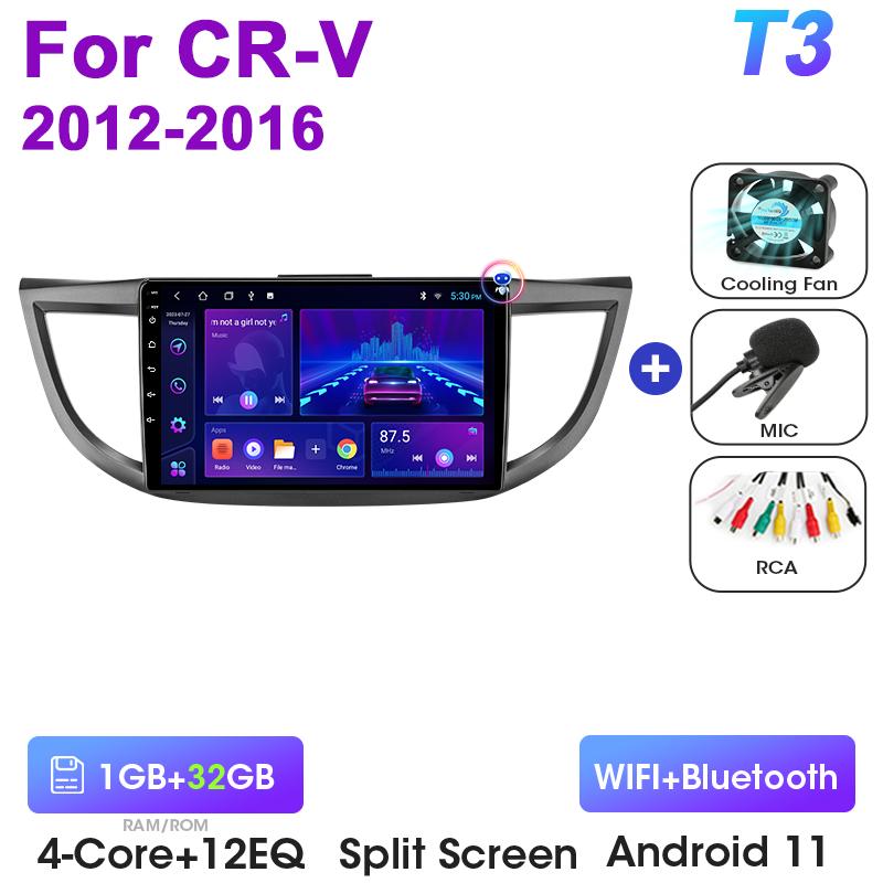 2 Din Android 12 Car Radio For Honda CRV CR-V 2012 - 2016 Multimedia Video Player GPS 4G Carplay Auto Stereo RDS DSP Head Unit