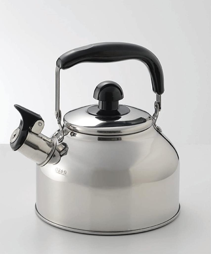 Kakusee Nilworka Silver Whistling Stainless High Heat Easy to Induction Compatible NW-07 Kettle, 2.7L Capacity, Steel, Efficiency, Stable, Wide-Bottom