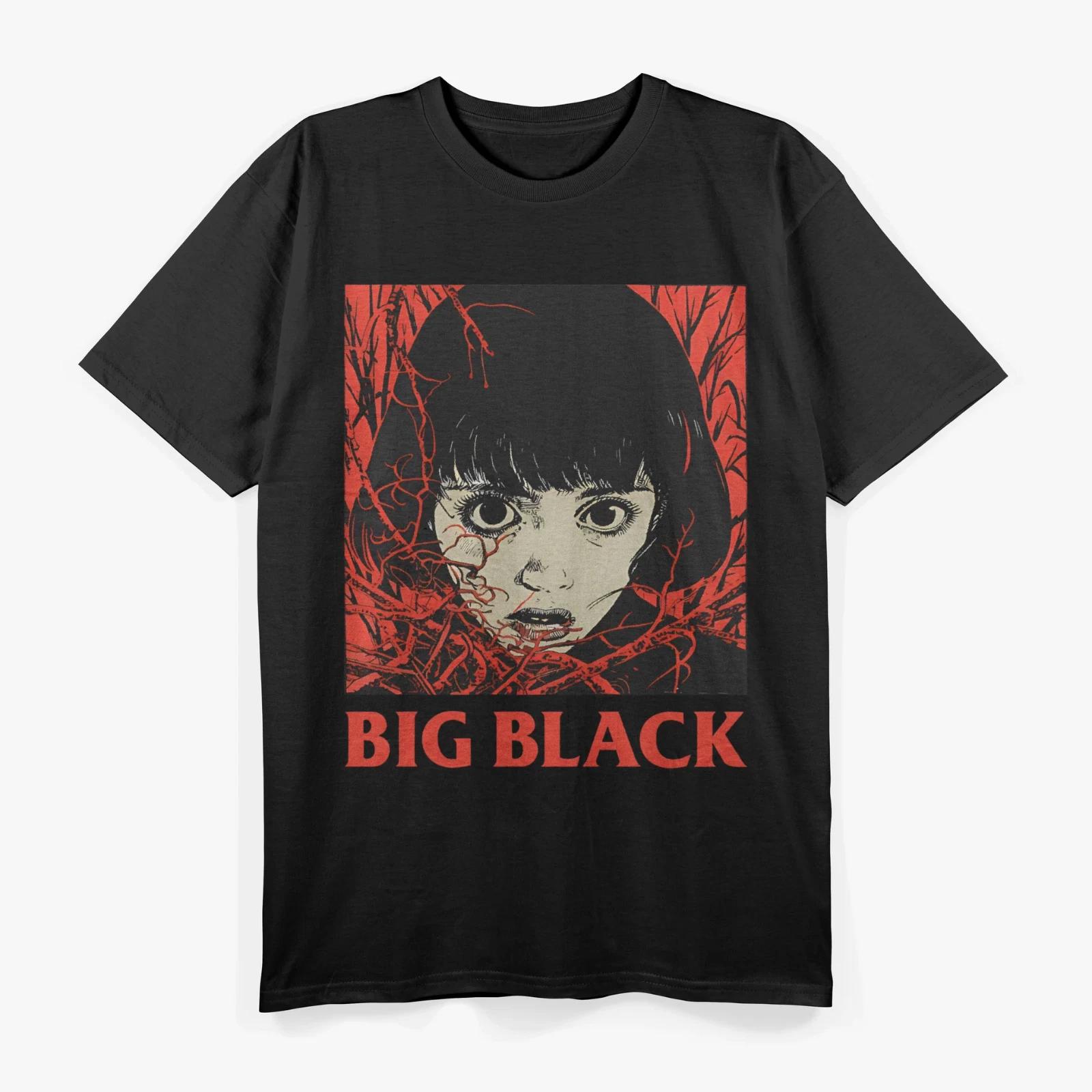 NEW Big Black Band Short Sleeve Cotton Black T Shirt Unisex US008 2XL